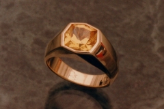 Citrine and 14K yellow gold ring