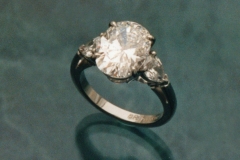 Platinum and diamond ring