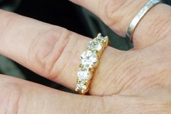 Gold 5 Stone Ring