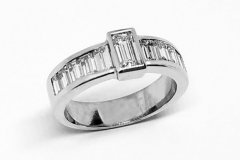 Platinum Baguette Diamond Ring