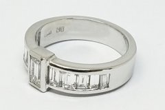 Platinum Ring with Baguette Diamonds