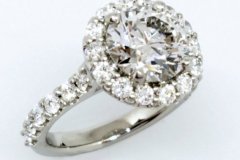 Platinum Diamond Halo Ring