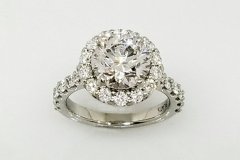 Platinum Diamond Halo Ring