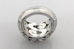 Platinum Zircon Diamond Ring