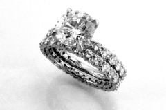 Platinum & Diamond Wedding Ring Eternity Set