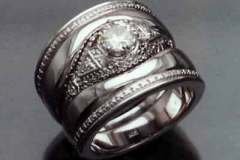 Platinum & Diamond Ring & Guard Ring