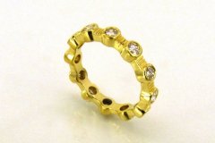 Gold & Diamond Diamond Stack Ring