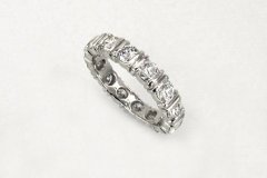 Platinum Eternity Ring with Diamond Stack Set
